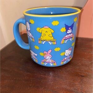 NWT Hello Kitty & Friends Sanrio Ceramic Blue and Yellow Mug